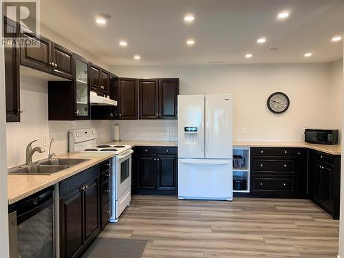 Suite kitchen on the lower level - 573 Spruceview Place N, Kelowna, BC - Indoor Photo Showing Kitchen With Double Sink