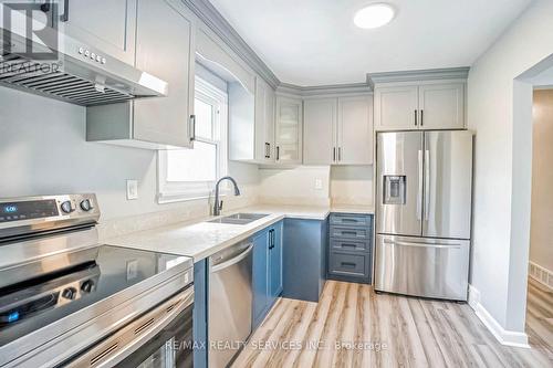 124 Mcmurchy Avenue S, Brampton, ON - Indoor Photo Showing Kitchen With Stainless Steel Kitchen With Double Sink With Upgraded Kitchen