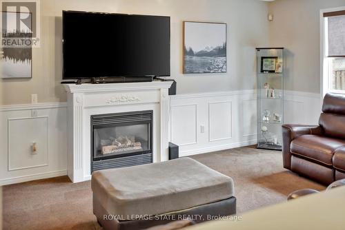 30 Philomena Drive, Hamilton, ON - Indoor Photo Showing Living Room With Fireplace