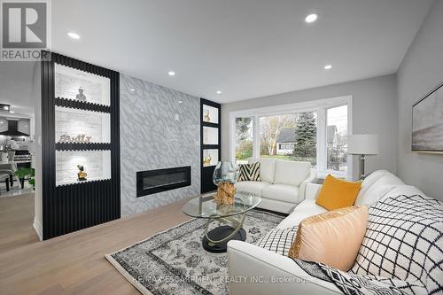 75 Randall Avenue, Hamilton, ON - Indoor Photo Showing Living Room With Fireplace