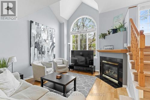 72 Briston, Ottawa, ON - Indoor Photo Showing Living Room With Fireplace