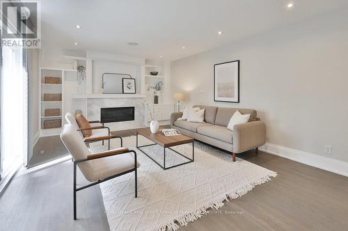 2068 Mississauga Road, Mississauga, ON - Indoor Photo Showing Living Room With Fireplace