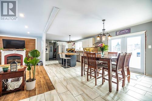 4755 Thertell Road, Clarington, ON - Indoor Photo Showing Dining Room With Fireplace