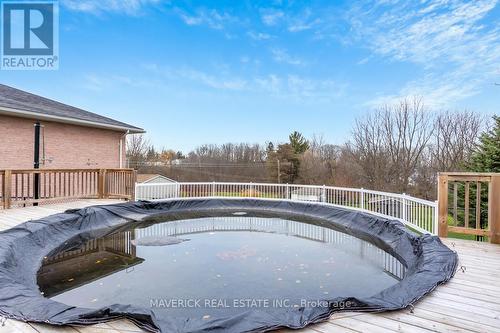 216 Wonham Street N, Ingersoll (Ingersoll - North), ON - Outdoor With Above Ground Pool With Deck Patio Veranda With Exterior