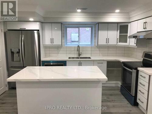 Lower - 32 Braemore Road, Brampton, ON - Indoor Photo Showing Kitchen With Double Sink With Upgraded Kitchen