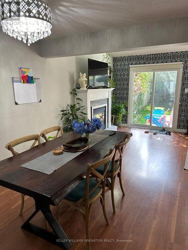 Unit B - 533 Rosemeadow Crescent, Waterloo, ON - Indoor Photo Showing Dining Room With Fireplace