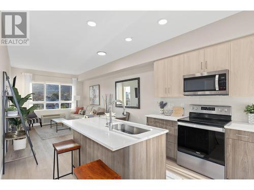 2301 Carrington Road Unit# 404, West Kelowna, BC - Indoor Photo Showing Kitchen With Stainless Steel Kitchen With Double Sink