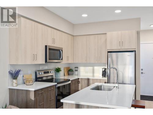 2301 Carrington Road Unit# 404, West Kelowna, BC - Indoor Photo Showing Kitchen With Stainless Steel Kitchen With Upgraded Kitchen