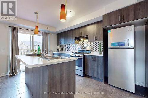 56 Artania Street, Oshawa, ON - Indoor Photo Showing Kitchen With Double Sink