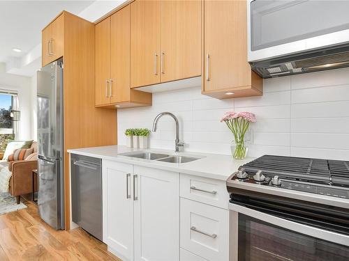 209-745 Travino Lane, Saanich, BC - Indoor Photo Showing Kitchen With Double Sink With Upgraded Kitchen