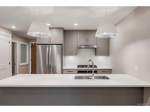 401-741 Travino Lane, Saanich, BC - Indoor Photo Showing Kitchen With Double Sink With Upgraded Kitchen