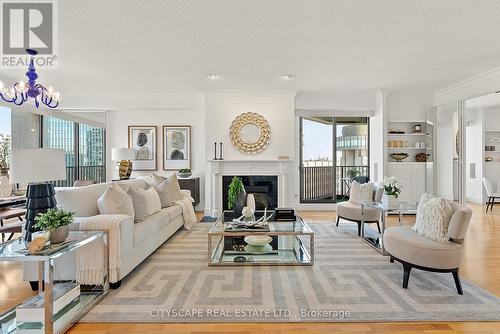 3510 - 33 Harbour Square, Toronto, ON - Indoor Photo Showing Living Room With Fireplace