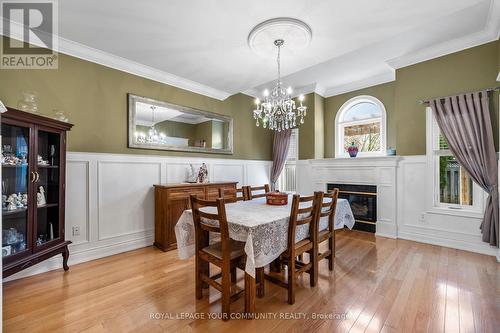 124 Rushbrook Drive, Newmarket, ON - Indoor Photo Showing Dining Room With Fireplace