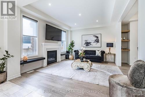 17 Herrick Drive, Brampton, ON - Indoor Photo Showing Living Room With Fireplace