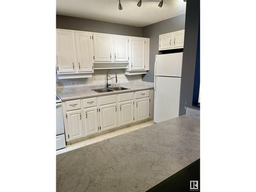 621 Millbourne Rd Nw, Edmonton, AB - Indoor Photo Showing Kitchen With Double Sink