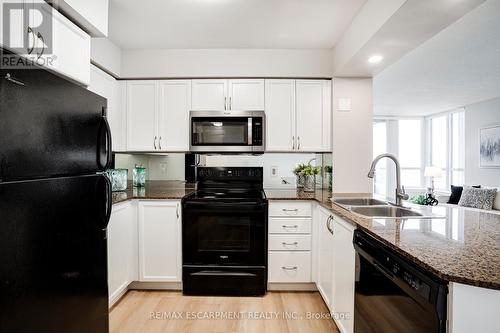 2308 - 4090 Living Arts Drive, Mississauga, ON - Indoor Photo Showing Kitchen With Double Sink