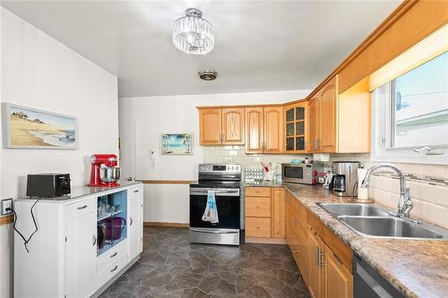 1689 Selkirk Avenue, Winnipeg, MB - Indoor Photo Showing Kitchen With Double Sink