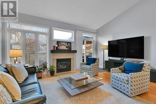 220 Allgrove Way, Ottawa, ON - Indoor Photo Showing Living Room With Fireplace