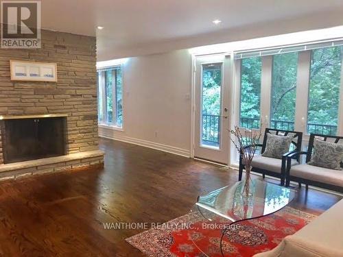 185 Burbank Drive, Toronto, ON - Indoor Photo Showing Living Room With Fireplace