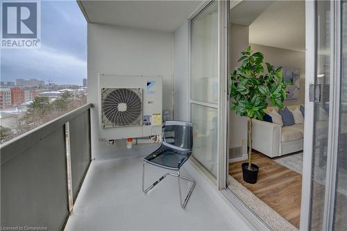 Balcony featuring ac unit - 375 King Street N Unit# 503, Waterloo, ON - Outdoor With Balcony With Exterior