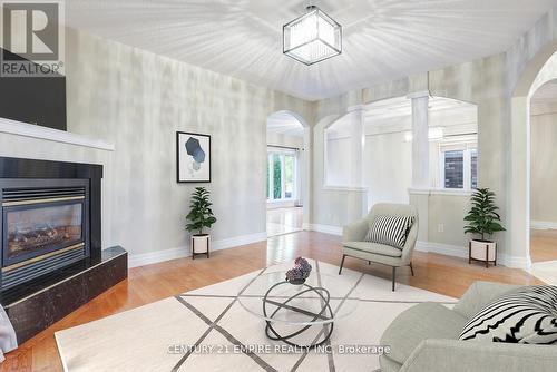 230 Doon Mills Drive, Kitchener, ON - Indoor Photo Showing Living Room With Fireplace