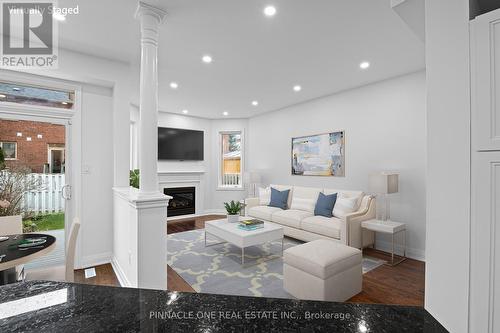 19 Chelton Drive, Richmond Hill, ON - Indoor Photo Showing Living Room With Fireplace