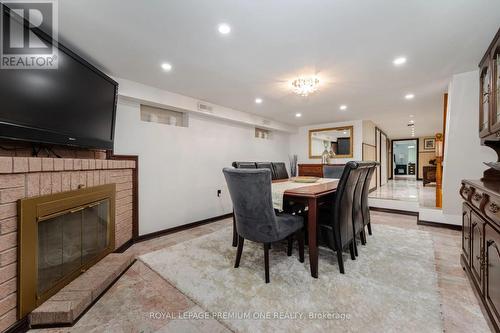 524 Salem Avenue N, Toronto, ON - Indoor Photo Showing Dining Room With Fireplace