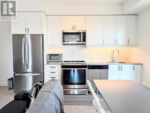 2721 - 8 Nahani Way, Mississauga, ON - Indoor Photo Showing Kitchen With Stainless Steel Kitchen With Upgraded Kitchen