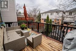 Wooden terrace featuring outdoor lounge area - 