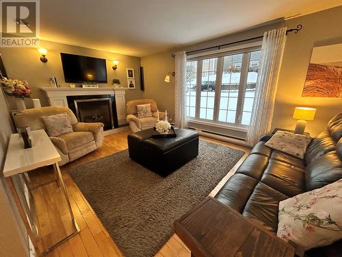 48 Atlantic Avenue, Corner Brook, NL - Indoor Photo Showing Living Room With Fireplace