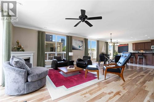 350 Front Street North Unit# 303, Sarnia, ON - Indoor Photo Showing Living Room With Fireplace