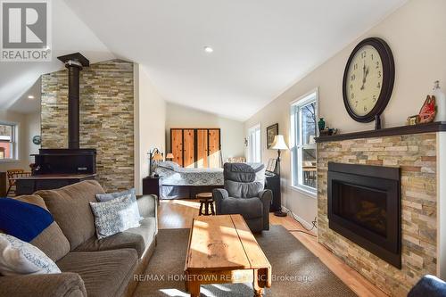 5 Montgomery Road, Elizabethtown-Kitley, ON - Indoor Photo Showing Living Room With Fireplace