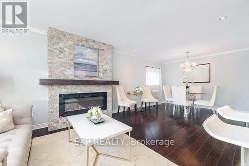 2774 St Clair Avenue E, Toronto, ON - Indoor Photo Showing Living Room With Fireplace