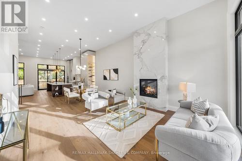 66 Parkhurst Boulevard, Toronto, ON - Indoor Photo Showing Living Room With Fireplace