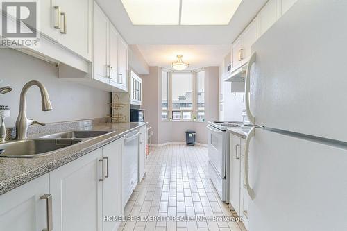 1512 - 5 Lisa Street, Brampton, ON - Indoor Photo Showing Kitchen With Double Sink