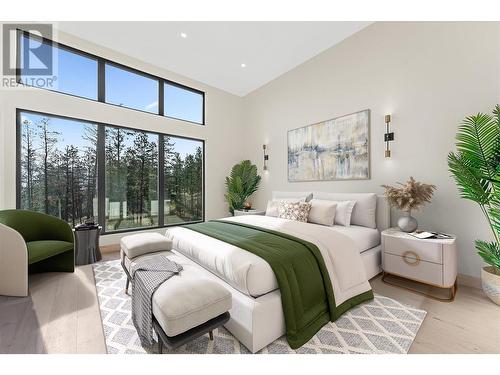 Virtually Staged - 10218 Beacon Hill Drive, Lake Country, BC - Indoor Photo Showing Bedroom