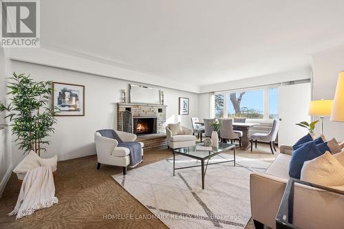 107 Lake Shore Drive, Toronto, ON - Indoor Photo Showing Living Room With Fireplace