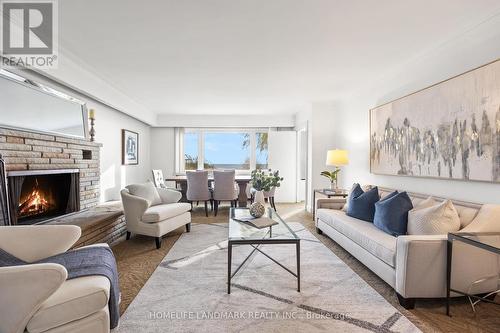 107 Lake Shore Drive, Toronto, ON - Indoor Photo Showing Living Room With Fireplace