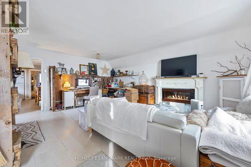 107 Lake Shore Drive, Toronto, ON - Indoor Photo Showing Living Room With Fireplace