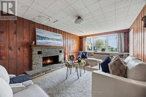 107 Lake Shore Drive, Toronto, ON - Indoor Photo Showing Living Room With Fireplace