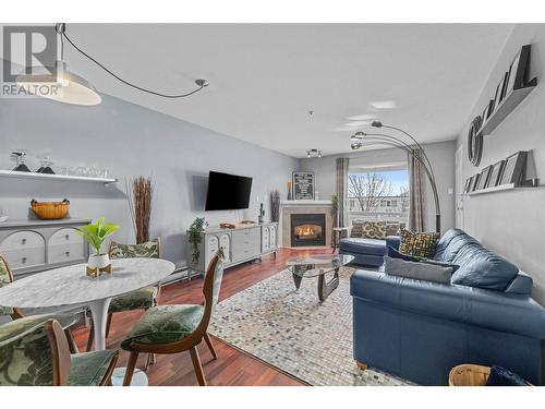 Spacious living room! - 683 Victoria Street Unit# 308, Kamloops, BC - Indoor Photo Showing Living Room With Fireplace