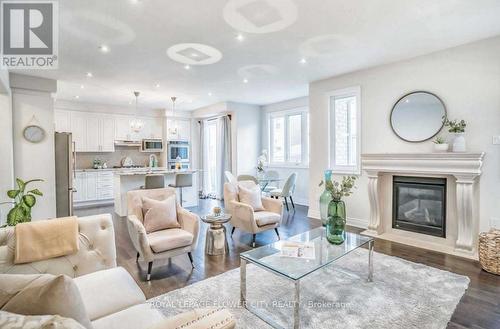 33 Swans Trail, Brampton, ON - Indoor Photo Showing Living Room With Fireplace