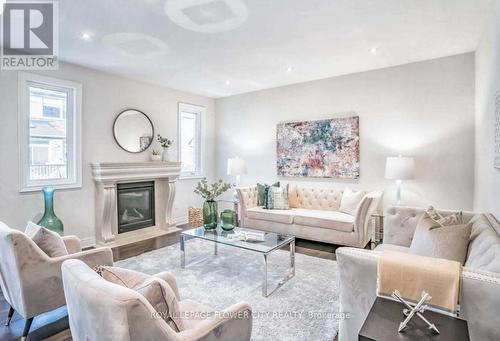 33 Swans Trail, Brampton, ON - Indoor Photo Showing Living Room With Fireplace