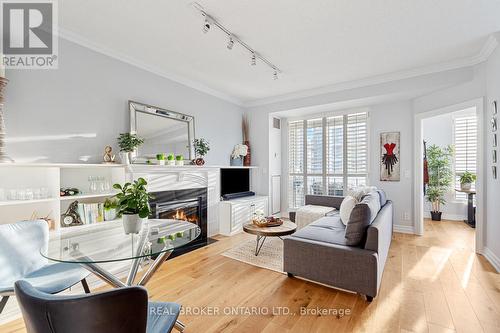 1614 - 2083 Lake Shore Boulevard W, Toronto, ON - Indoor Photo Showing Living Room With Fireplace