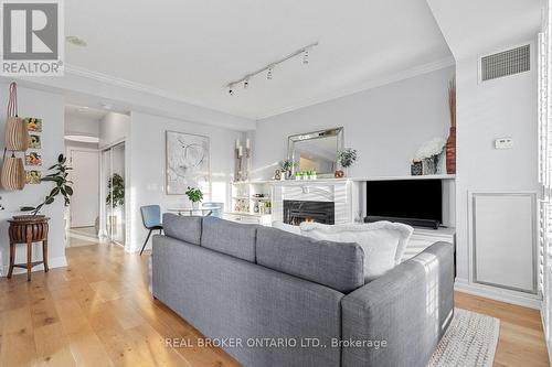 1614 - 2083 Lake Shore Boulevard W, Toronto, ON - Indoor Photo Showing Living Room With Fireplace