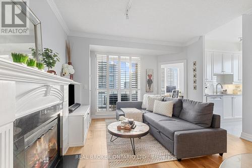 1614 - 2083 Lake Shore Boulevard W, Toronto, ON - Indoor Photo Showing Living Room With Fireplace