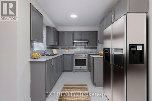 17 Orok Lane, Barrie, ON - Indoor Photo Showing Kitchen With Double Sink