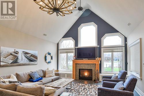 51 Ridge Avenue, Ramara, ON - Indoor Photo Showing Living Room With Fireplace