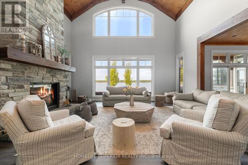 580 Indian Point Road, Kawartha Lakes, ON - Indoor Photo Showing Living Room With Fireplace