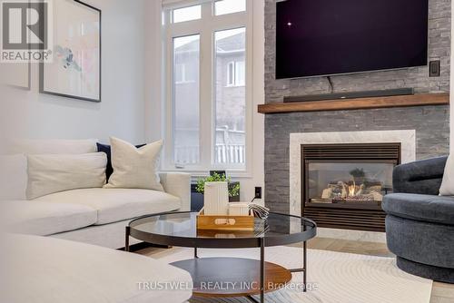 60 Fontebella Avenue, Vaughan, ON - Indoor Photo Showing Living Room With Fireplace